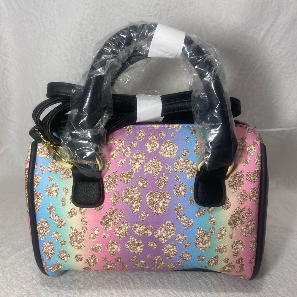 Betsey Johnson Luv Crossbody Purse Womans hand Bag kitty cat rainbow set BNWT - Picture 8 of 11
